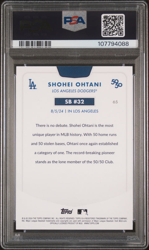 2024 Topps 50/50 Shohei Ohtani #65 Shohei Ohtani PSA 9