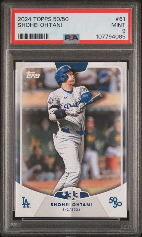 2024 Topps 50/50 Shohei Ohtani #61 Shohei Ohtani PSA 9