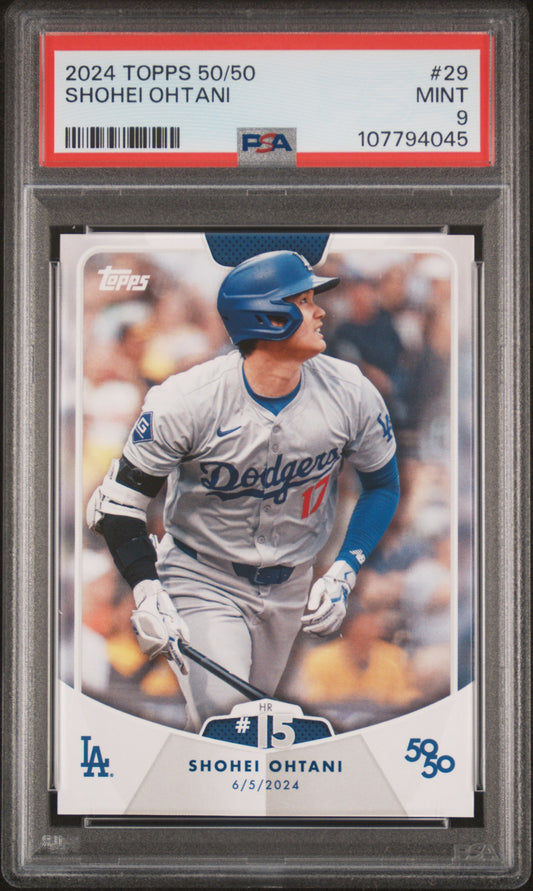 2024 Topps 50/50 Shohei Ohtani #29 Shohei Ohtani PSA 9