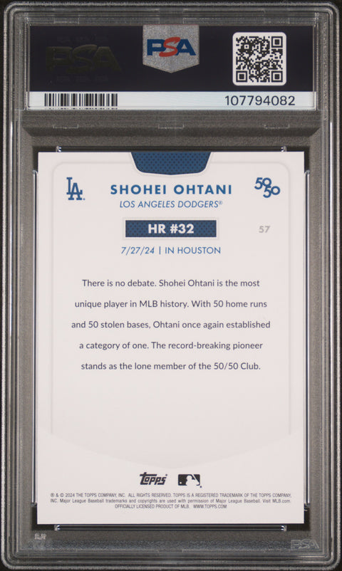 2024 Topps 50/50 Shohei Ohtani #57 Shohei Ohtani PSA 9