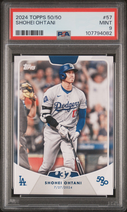 2024 Topps 50/50 Shohei Ohtani #57 Shohei Ohtani PSA 9