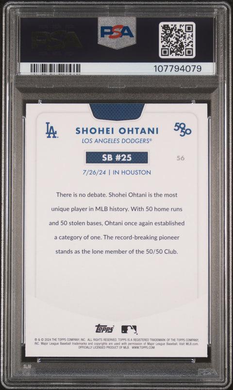2024 Topps 50/50 Shohei Ohtani #56 Shohei Ohtani PSA 9