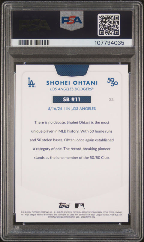 2024 Topps 50/50 Shohei Ohtani #23 Shohei Ohtani PSA 9