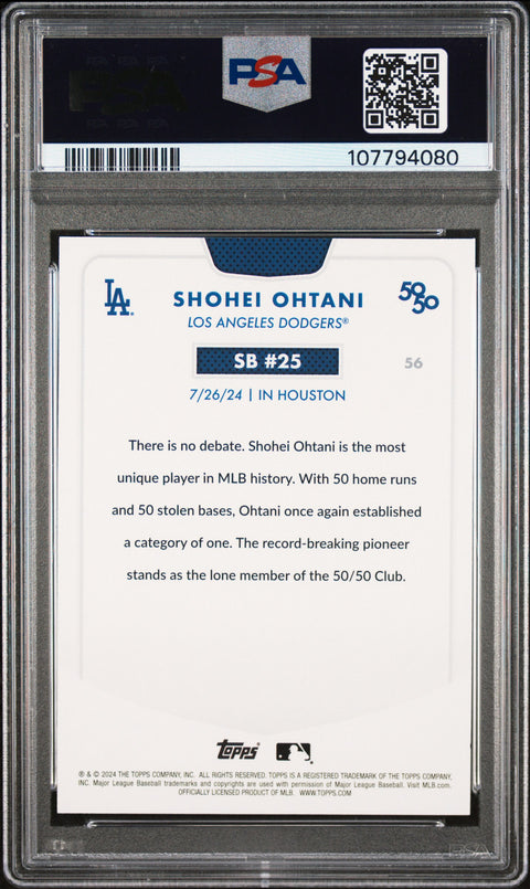 2024 Topps 50/50 Shohei Ohtani #56 Shohei Ohtani PSA 9