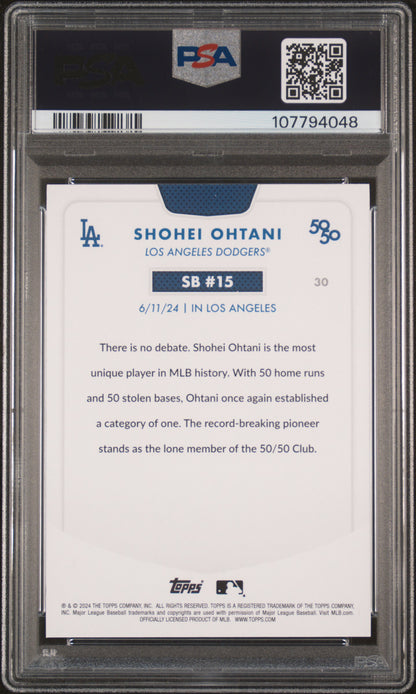 2024 Topps 50/50 Shohei Ohtani #30 Shohei Ohtani PSA 9