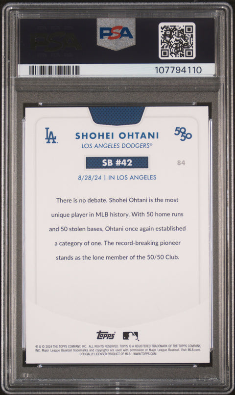 2024 Topps 50/50 Shohei Ohtani #84 Shohei Ohtani PSA 9