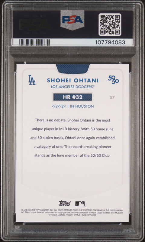 2024 Topps 50/50 Shohei Ohtani #57 Shohei Ohtani PSA 9