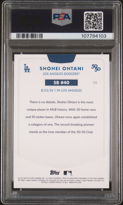 2024 Topps 50/50 Shohei Ohtani #79 Shohei Ohtani PSA 9