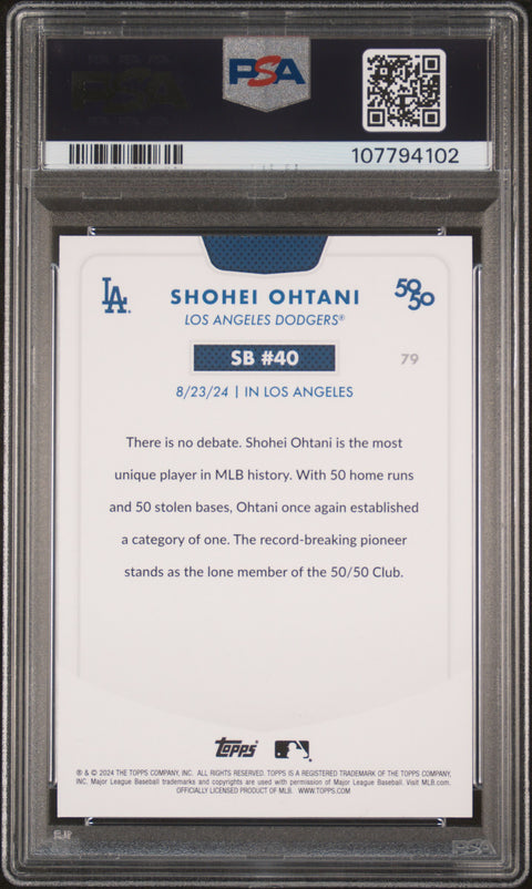 2024 Topps 50/50 Shohei Ohtani #79 Shohei Ohtani PSA 9