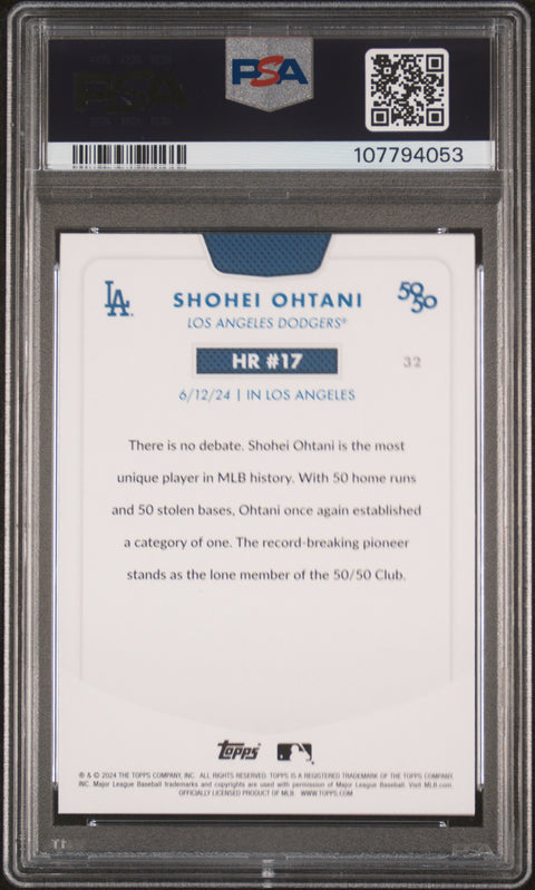 2024 Topps 50/50 Shohei Ohtani #32 Shohei Ohtani PSA 9