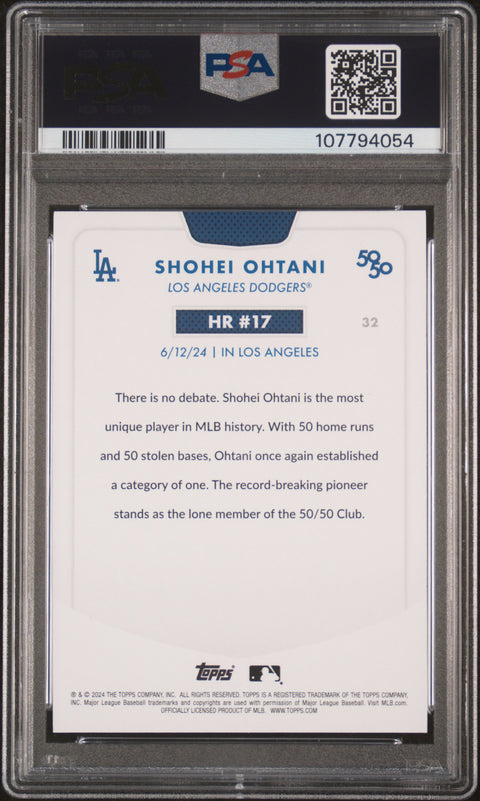 2024 Topps 50/50 Shohei Ohtani #32 Shohei Ohtani PSA 9