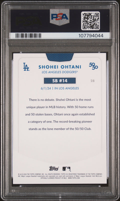 2024 Topps 50/50 Shohei Ohtani #28 Shohei Ohtani PSA 9