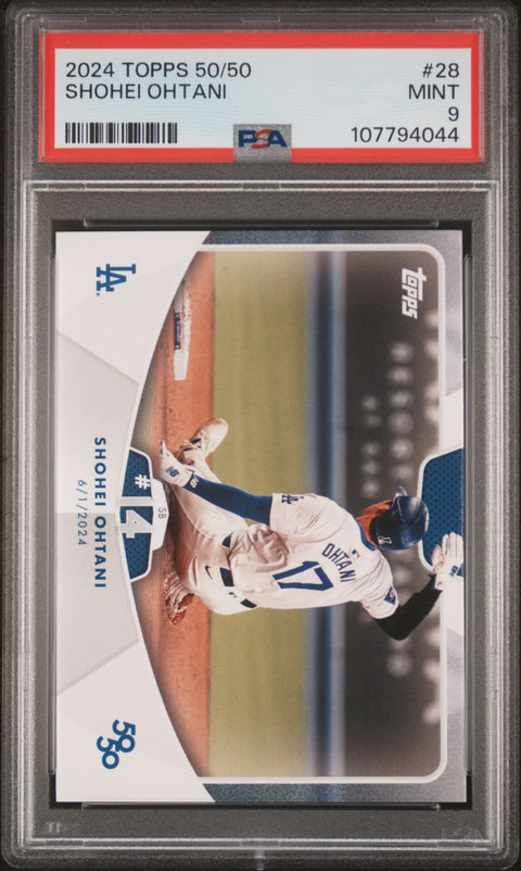 2024 Topps 50/50 Shohei Ohtani #28 Shohei Ohtani PSA 9