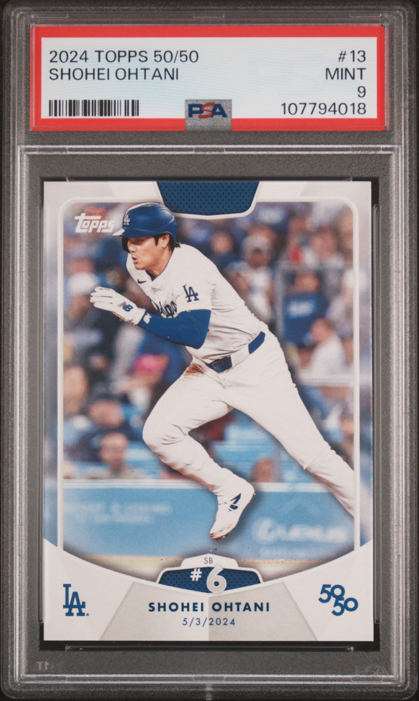 2024 Topps 50/50 Shohei Ohtani #13 Shohei Ohtani PSA 9