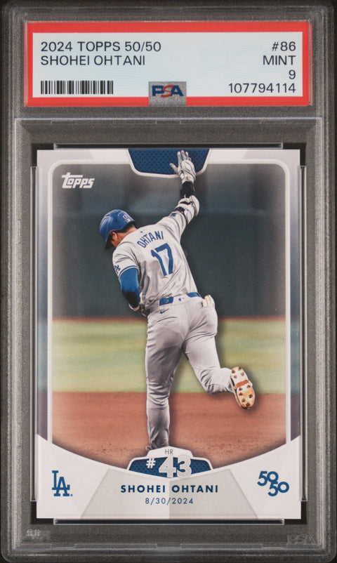 2024 Topps 50/50 Shohei Ohtani #86 Shohei Ohtani PSA 9