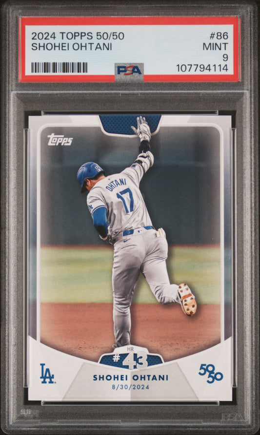 2024 Topps 50/50 Shohei Ohtani #86 Shohei Ohtani PSA 9