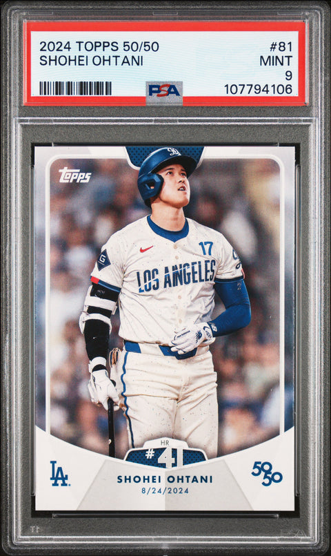 2024 Topps 50/50 Shohei Ohtani #81 Shohei Ohtani PSA 9