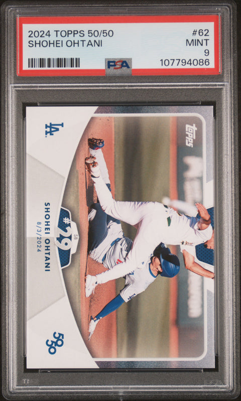 2024 Topps 50/50 Shohei Ohtani #62 Shohei Ohtani PSA 9