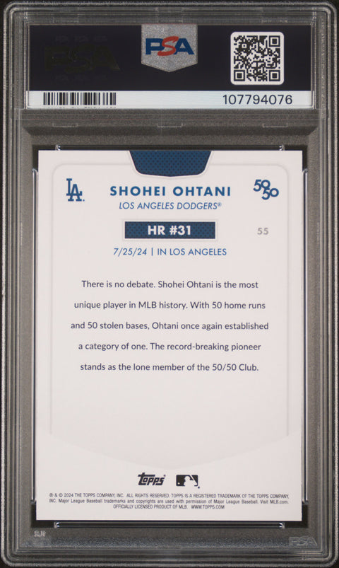 2024 Topps 50/50 Shohei Ohtani #55 Shohei Ohtani PSA 9