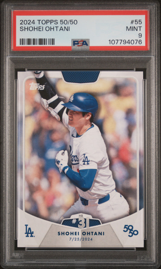 2024 Topps 50/50 Shohei Ohtani #55 Shohei Ohtani PSA 9