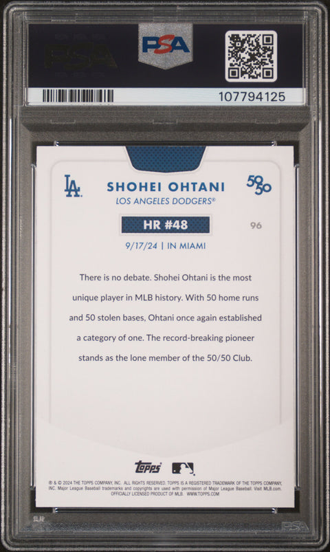 2024 Topps 50/50 Shohei Ohtani #96 Shohei Ohtani PSA 9