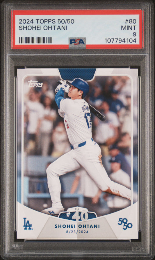 2024 Topps 50/50 Shohei Ohtani #80 Shohei Ohtani PSA 9