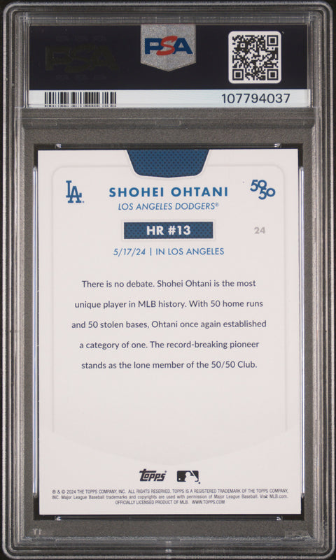 2024 Topps 50/50 Shohei Ohtani #24 Shohei Ohtani PSA 9