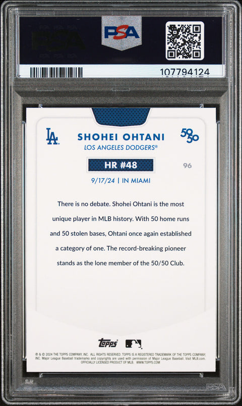 2024 Topps 50/50 Shohei Ohtani #96 Shohei Ohtani PSA 9