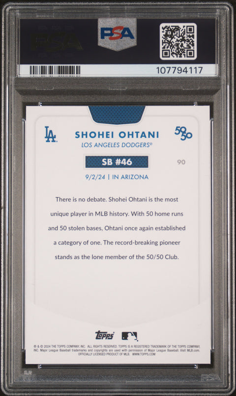2024 Topps 50/50 Shohei Ohtani #90 Shohei Ohtani PSA 9