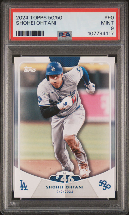 2024 Topps 50/50 Shohei Ohtani #90 Shohei Ohtani PSA 9