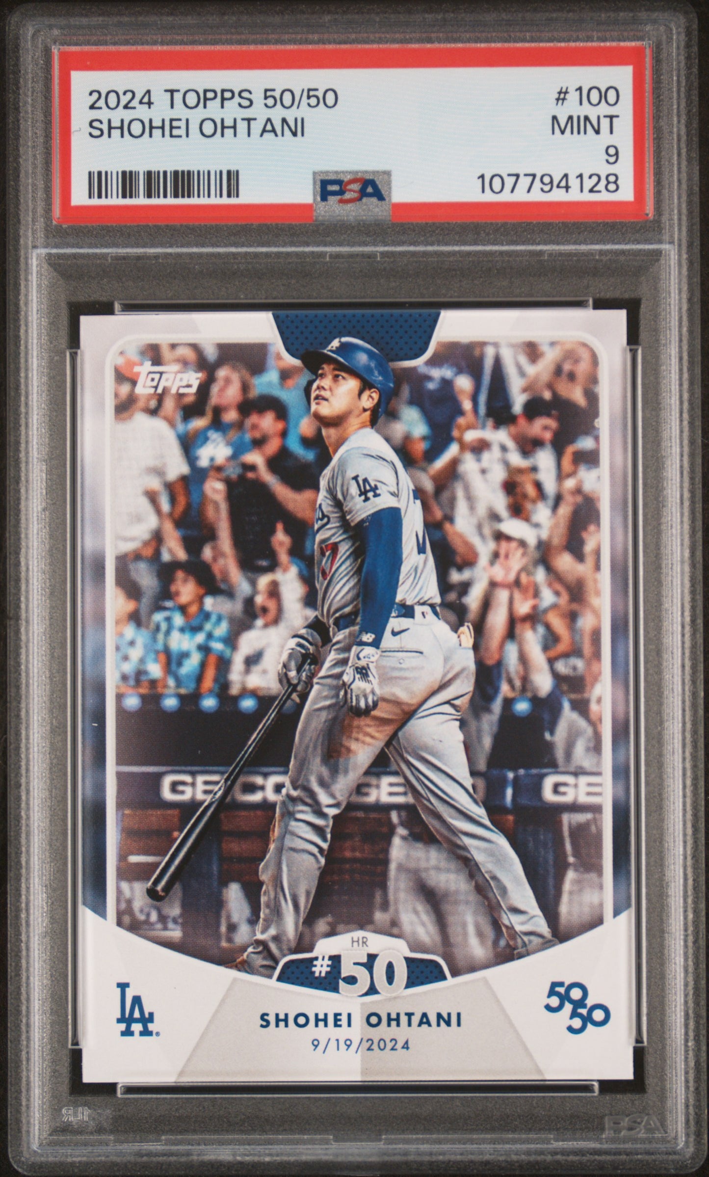 2024 Topps 50/50 Shohei Ohtani #100 Shohei Ohtani PSA 9