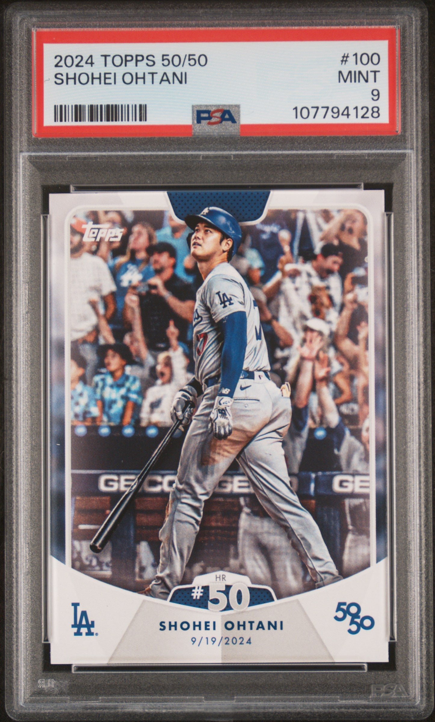 2024 Topps 50/50 Shohei Ohtani #100 Shohei Ohtani PSA 9