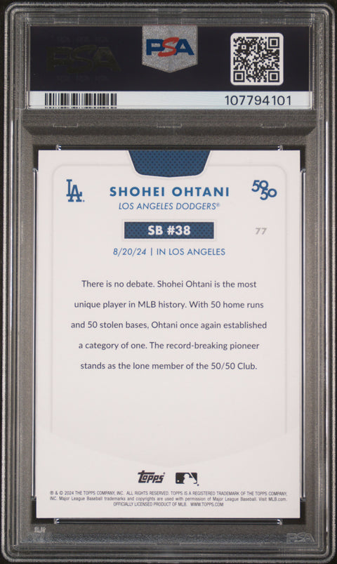 2024 Topps 50/50 Shohei Ohtani #77 Shohei Ohtani PSA 9