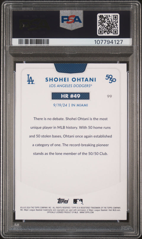 2024 Topps 50/50 Shohei Ohtani #99 Shohei Ohtani PSA 9