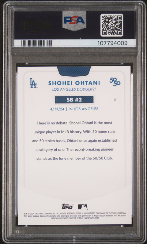 2024 Topps 50/50 Shohei Ohtani #6 Shohei Ohtani PSA 9
