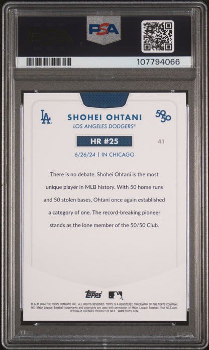 2024 Topps 50/50 Shohei Ohtani #41 Shohei Ohtani PSA 9