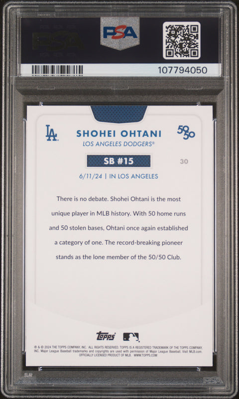 2024 Topps 50/50 Shohei Ohtani #30 Shohei Ohtani PSA 9