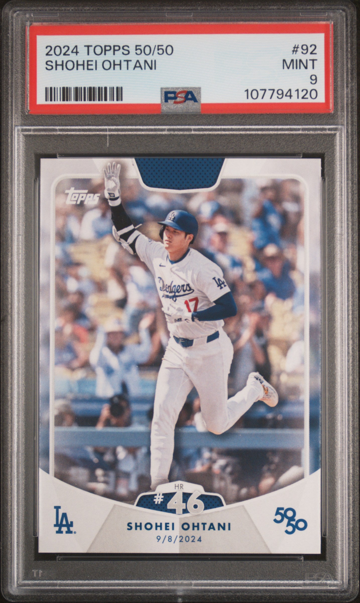 2024 Topps 50/50 Shohei Ohtani #92 Shohei Ohtani PSA 9