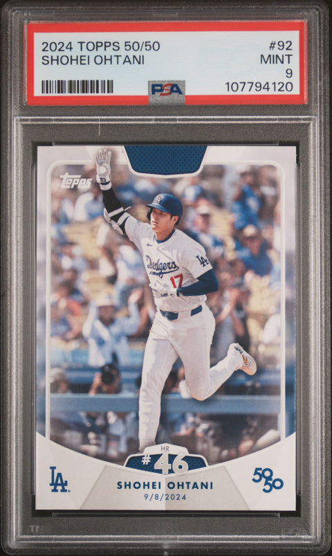 2024 Topps 50/50 Shohei Ohtani #92 Shohei Ohtani PSA 9