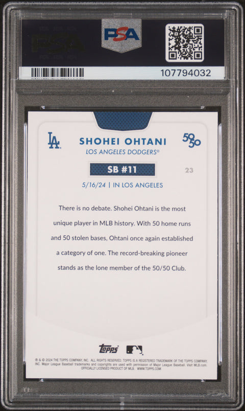 2024 Topps 50/50 Shohei Ohtani #23 Shohei Ohtani PSA 9