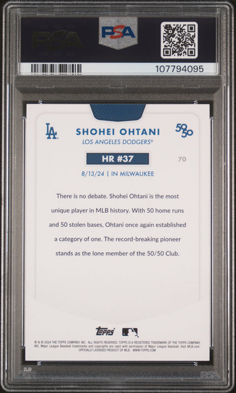 2024 Topps 50/50 Shohei Ohtani #70 Shohei Ohtani PSA 9