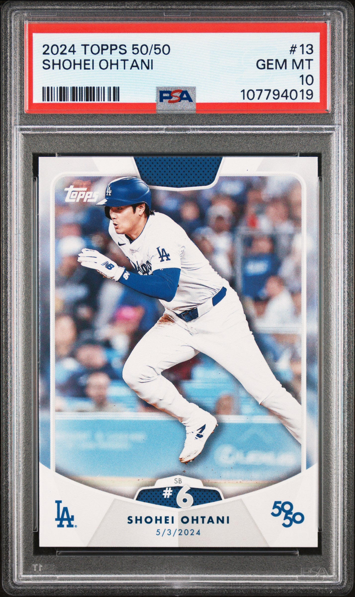 2024 Topps 50/50 Shohei Ohtani #13 Shohei Ohtani PSA 10