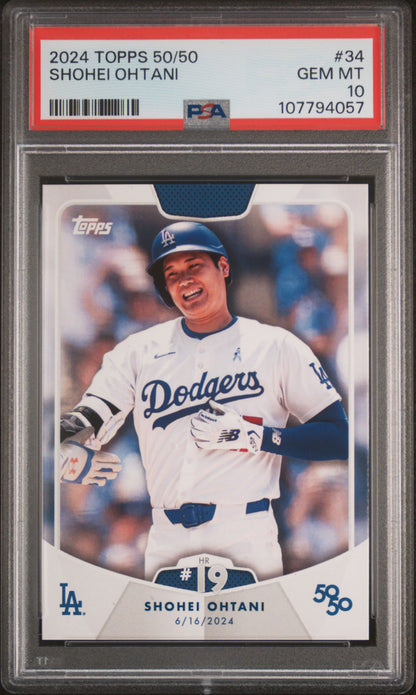 2024 Topps 50/50 Shohei Ohtani #34 Shohei Ohtani PSA 10