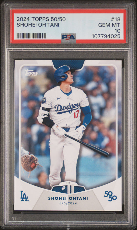 2024 Topps 50/50 Shohei Ohtani #18 Shohei Ohtani PSA 10