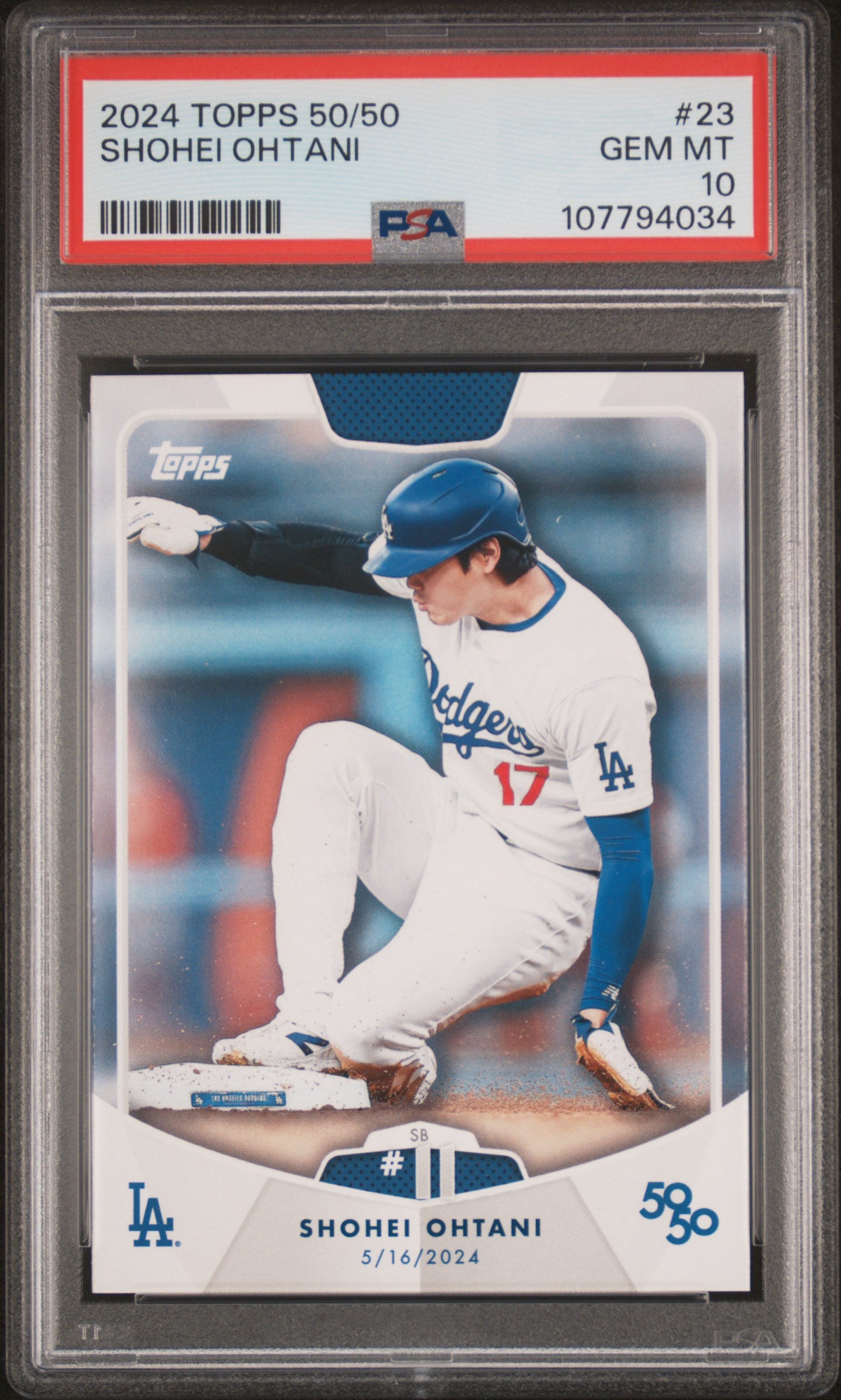 2024 Topps 50/50 Shohei Ohtani #23 Shohei Ohtani PSA 10