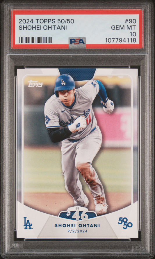 2024 Topps 50/50 Shohei Ohtani #90 Shohei Ohtani PSA 10