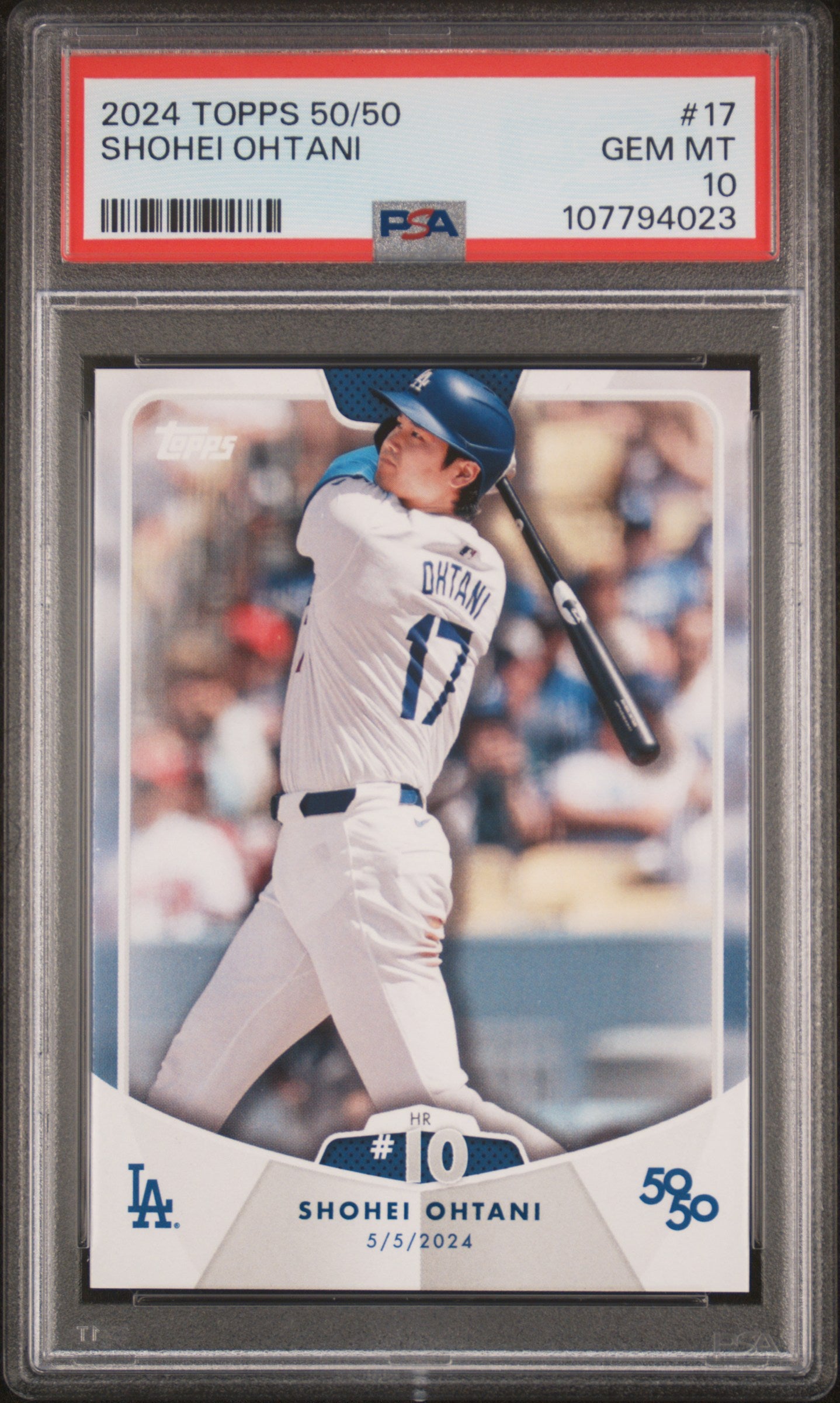 2024 Topps 50/50 Shohei Ohtani #17 Shohei Ohtani PSA 10