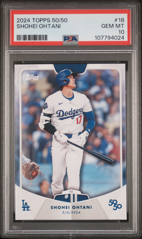 2024 Topps 50/50 Shohei Ohtani #18 Shohei Ohtani PSA 10