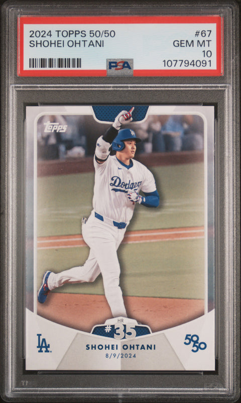 2024 Topps 50/50 Shohei Ohtani #67 Shohei Ohtani PSA 10