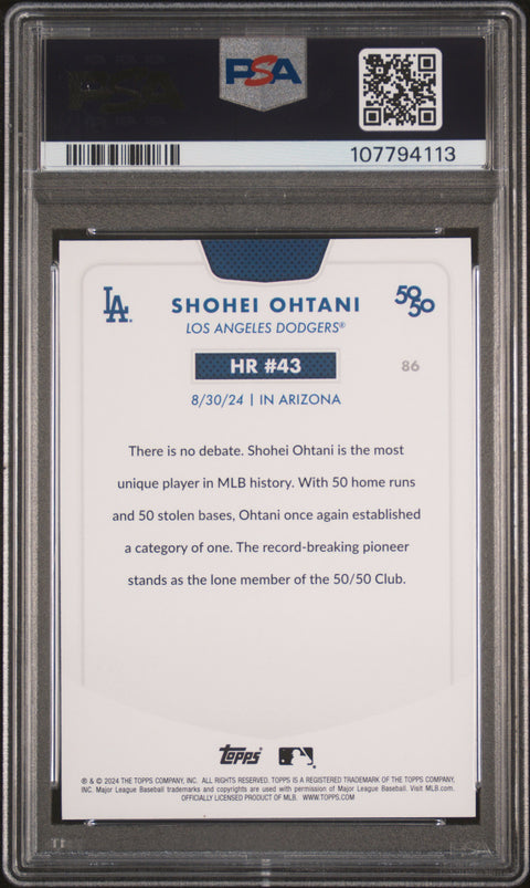 2024 Topps 50/50 Shohei Ohtani #86 Shohei Ohtani PSA 10